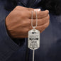 My favorite people call me papa-Jewelry-Military Chain (Silver)-No-8-Chic Pop