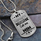 My favorite people call me Mom-Jewelry-Military Chain (Silver)-No-18-Chic Pop