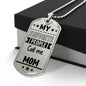 My favorite people call me Mom-Jewelry-Military Chain (Silver)-No-30-Chic Pop