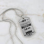 My favorite people call me Mom-Jewelry-Military Chain (Silver)-No-23-Chic Pop