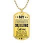 My favorite people call me papa-Jewelry-Military Chain (Gold)-No-4-Chic Pop