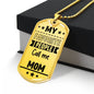My favorite people call me Mom-Jewelry-Military Chain (Silver)-No-56-Chic Pop
