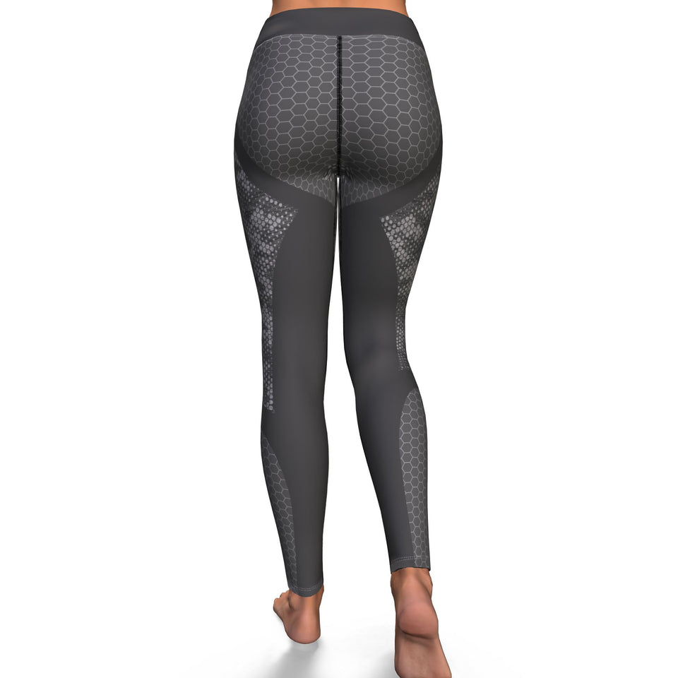 Hexagon Camo-Yoga Pants-XS-2-Chic Pop