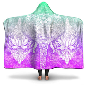 Mandala Elephant-Hooded Blanket-Adult-Premium Sherpa-1-Chic Pop