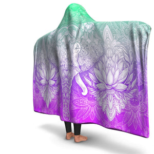 Mandala Elephant-Hooded Blanket-Adult-Premium Sherpa-2-Chic Pop