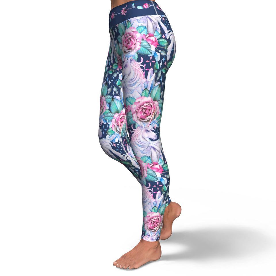 Unicorn Roses-Yoga Pants-XS-4-Chic Pop