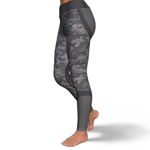 Hexagon Camo-Yoga Pants-XS-4-Chic Pop