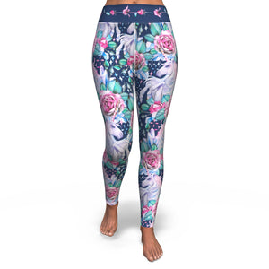 Unicorn Roses-Yoga Pants-XS-1-Chic Pop