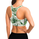 Tropical Floral Green Sports bra-Sports Bra - AOP-XS-4-Chic Pop