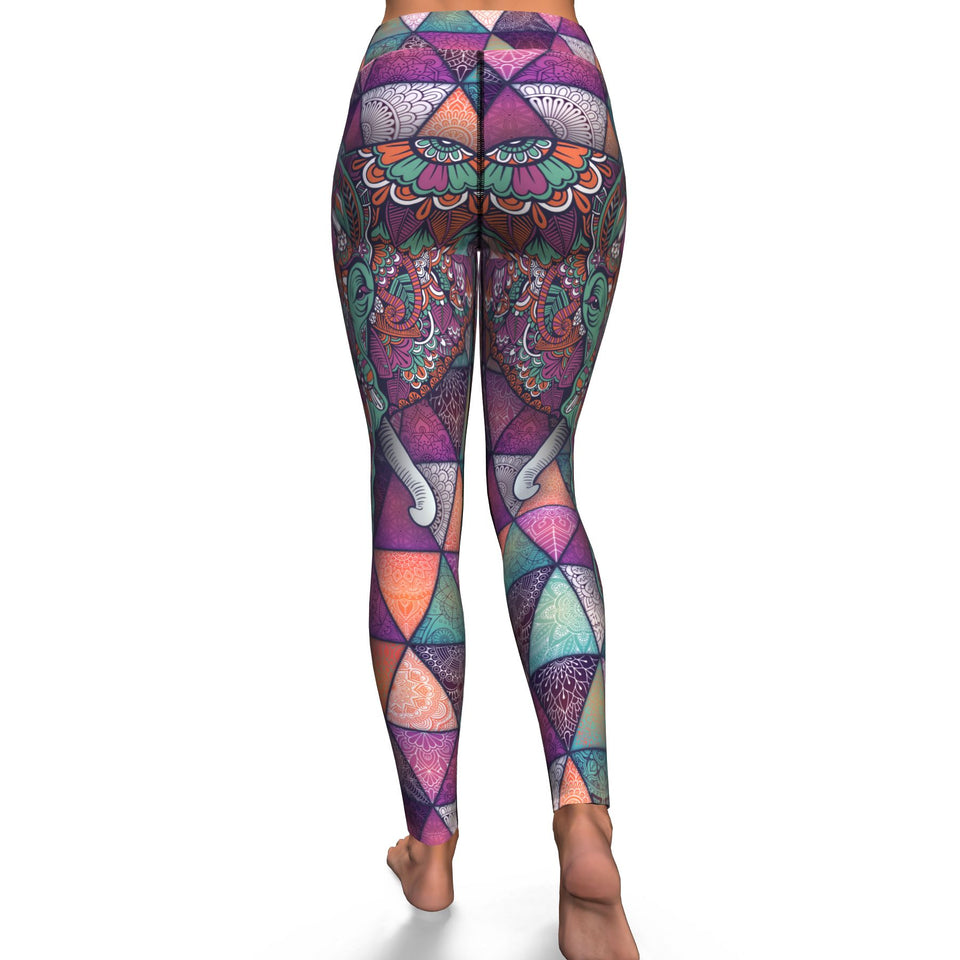 Mandala Elephant-Yoga Pants-XS-2-Chic Pop