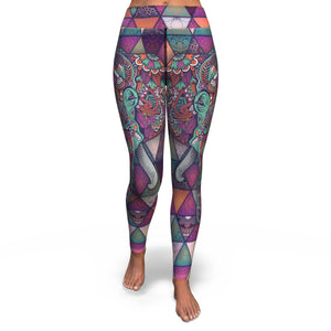 Mandala Elephant-Yoga Pants-XS-1-Chic Pop