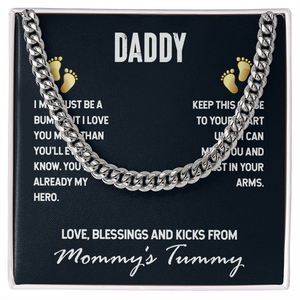 Daddy-I MAY JUST BE A BUMP-Jewelry-Stainless Steel Cuban Link Chain-Standard Box-1-Chic Pop