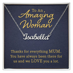 To an amazing woman-Jewelry-Polished Stainless Steel-Standard Box-1-Chic Pop