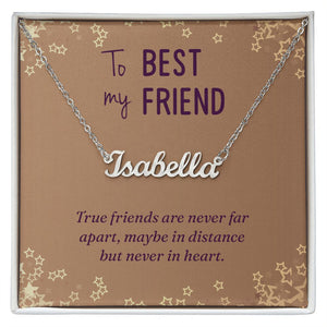 To my best friend-True friends are never far-Jewelry-Polished Stainless Steel-Standard Box-1-Chic Pop