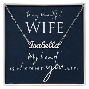 To my beautiful wife-Jewelry-Polished Stainless Steel-Standard Box-1-Chic Pop