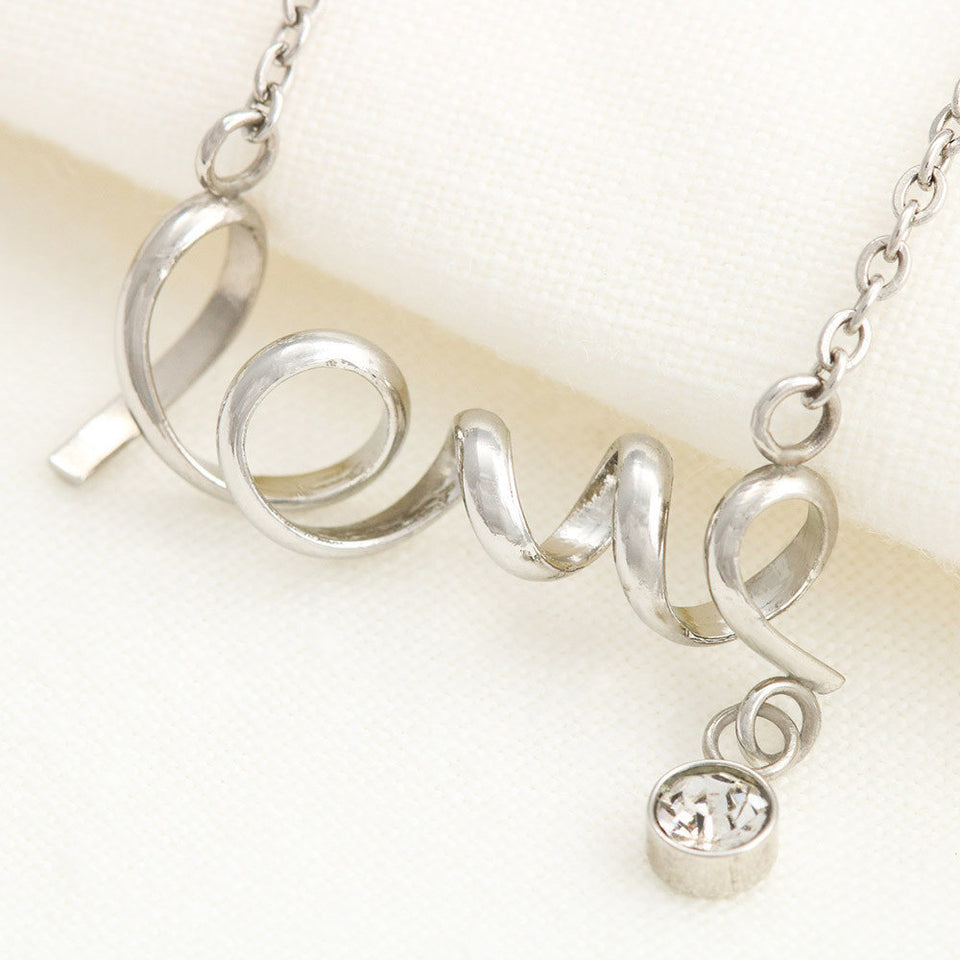 Mother's Day-Jewelry-High Polished .316 Surgical Steel Scripted Love-4-Chic Pop