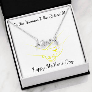 To The Woman Who Raised Me-Jewelry-High Polished .316 Surgical Steel Scripted Love-2-Chic Pop