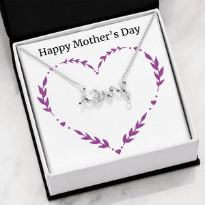 Happy Mother's Day-Jewelry-High Polished .316 Surgical Steel Scripted Love-12-Chic Pop