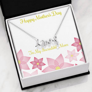 Happy Mother's Day-Jewelry-High Polished .316 Surgical Steel Scripted Love-12-Chic Pop