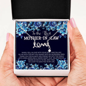 To The Best Mother In Law-Jewelry-High Polished .316 Surgical Steel Scripted Love-1-Chic Pop