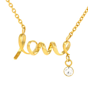 Happy Mother's Day-Jewelry-High Polished .316 Surgical Steel Scripted Love-11-Chic Pop