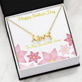 Happy Mother's Day-Jewelry-High Polished .316 Surgical Steel Scripted Love-7-Chic Pop
