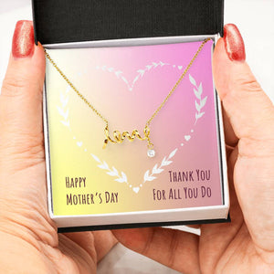 Thank You For All You Do-Jewelry-18k Yellow Gold Scripted Love-6-Chic Pop