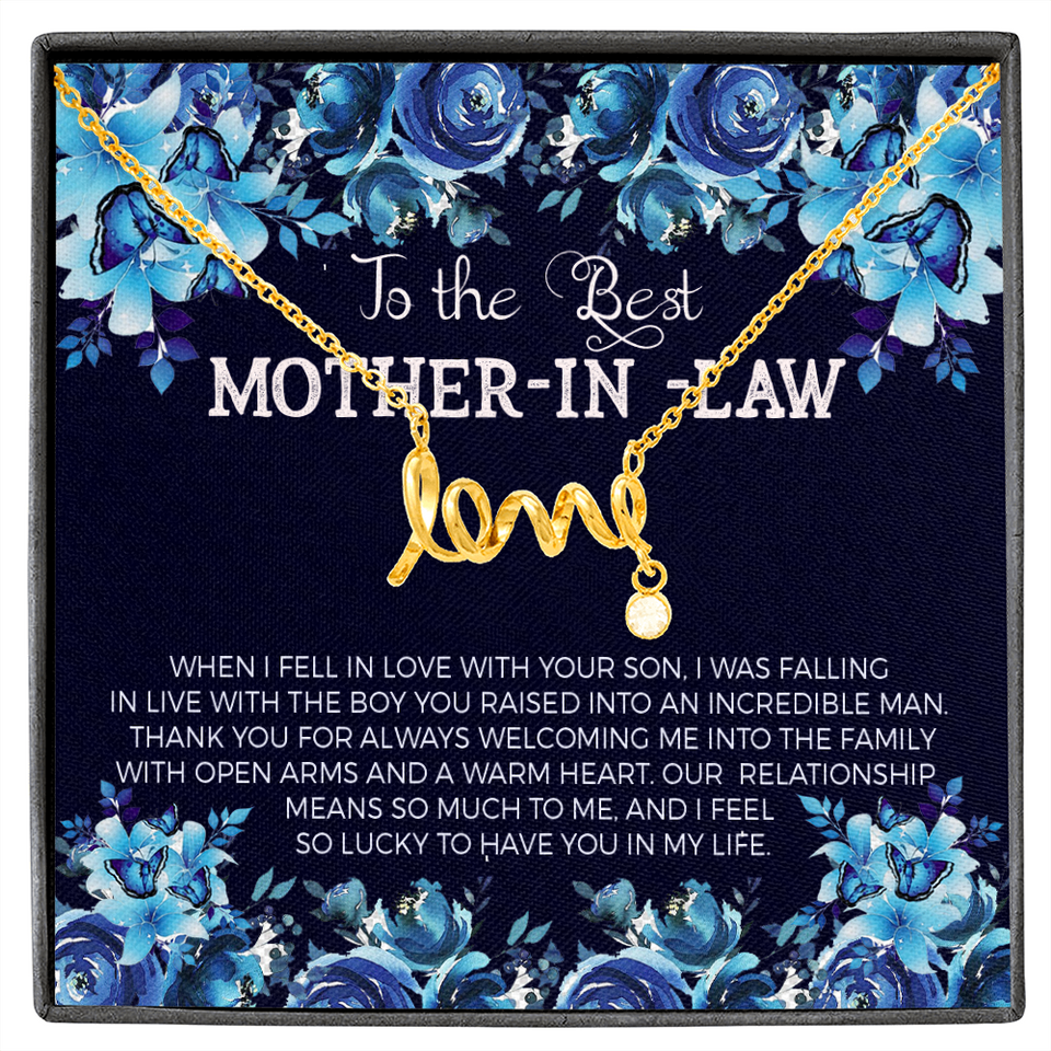 To The Best Mother In Law-Jewelry-18k Yellow Gold Scripted Love-22-Chic Pop