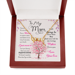 To My Mom-Jewelry-High Polished .316 Surgical Steel Scripted Love-34-Chic Pop