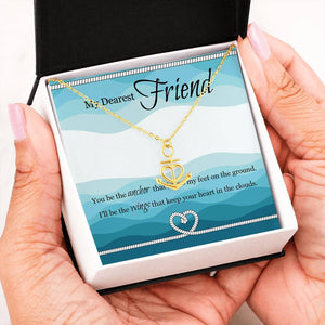 My Dearest Friend-Jewelry-18k Yellow Gold Finish Friendship Anchor-1-Chic Pop