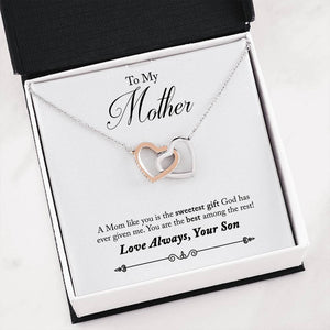 To Mother from Son-Jewelry-Interlocking Heart Necklace-25-Chic Pop