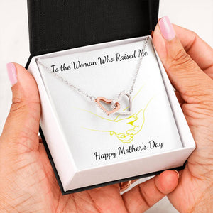 To The Woman Who Raised Me-Jewelry-Interlocking Heart Necklace-1-Chic Pop