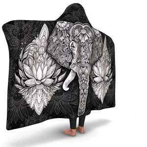 Mandala Elephant-Hooded Blanket-Adult-Premium Sherpa-3-Chic Pop