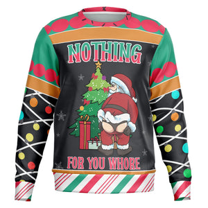 “Nothing for You” Naughty Santa Christmas-Athletic Sweatshirt - AOP-XS-3-Chic Pop