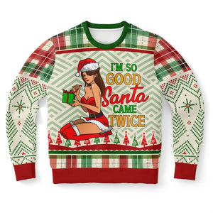 I’m So Good Santa Came Twice-Athletic Sweatshirt - AOP-XS-1-Chic Pop