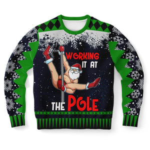 Working It At The Pole-Athletic Sweatshirt - AOP-XS-1-Chic Pop