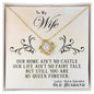 To My Wife, You Are My Queen Forever - Love knot Necklace-Jewelry-18K Yellow Gold Finish-Standard Box-3-Chic Pop