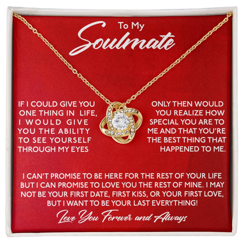 To My Soulmate, You Are Special To Me - Love knot Necklace-Jewelry-18K Yellow Gold Finish-Standard Box-3-Chic Pop