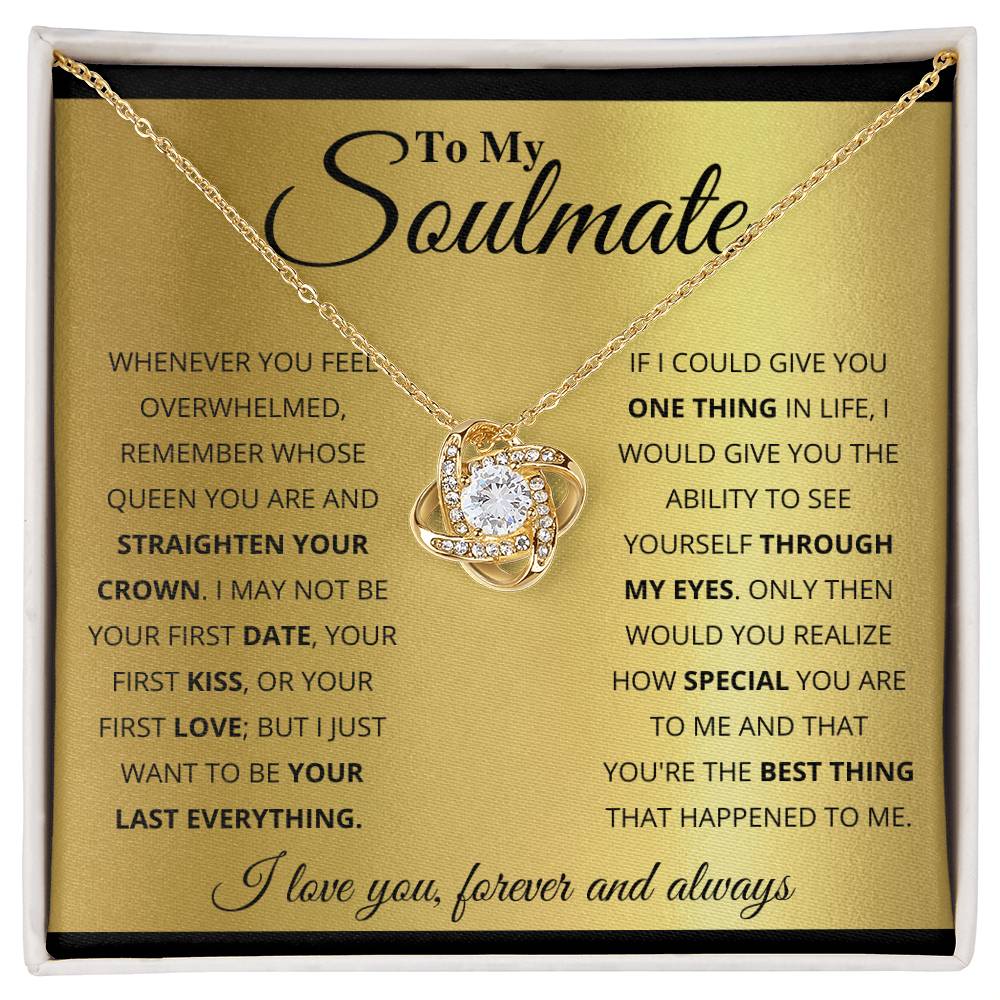 To My Soulmate, You_re The BEst Thing That Happened To Me - Love knot Necklace-Jewelry-18K Yellow Gold Finish-Standard Box-3-Chic Pop