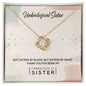 To My Unbiological Sister, Thank You - Love knot Necklace-Jewelry-18K Yellow Gold Finish-Standard Box-3-Chic Pop