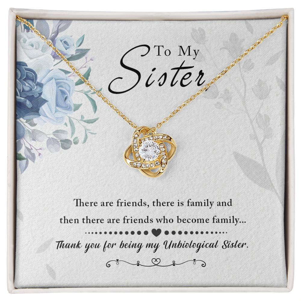 To My Sister, Thank You For Everything - Love knot Necklace-Jewelry-18K Yellow Gold Finish-Standard Box-3-Chic Pop