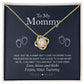 To My Mommy, Love From Your Tummy - Love knot Necklace-Jewelry-18K Yellow Gold Finish-Standard Box-3-Chic Pop
