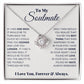 To My Soulmate, I Love You, Forever & Always - Love knot Necklace-Jewelry-14K White Gold Finish-Standard Box-1-Chic Pop
