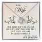 To My Wife, You Are My Queen Forever - Love knot Necklace-Jewelry-14K White Gold Finish-Standard Box-1-Chic Pop