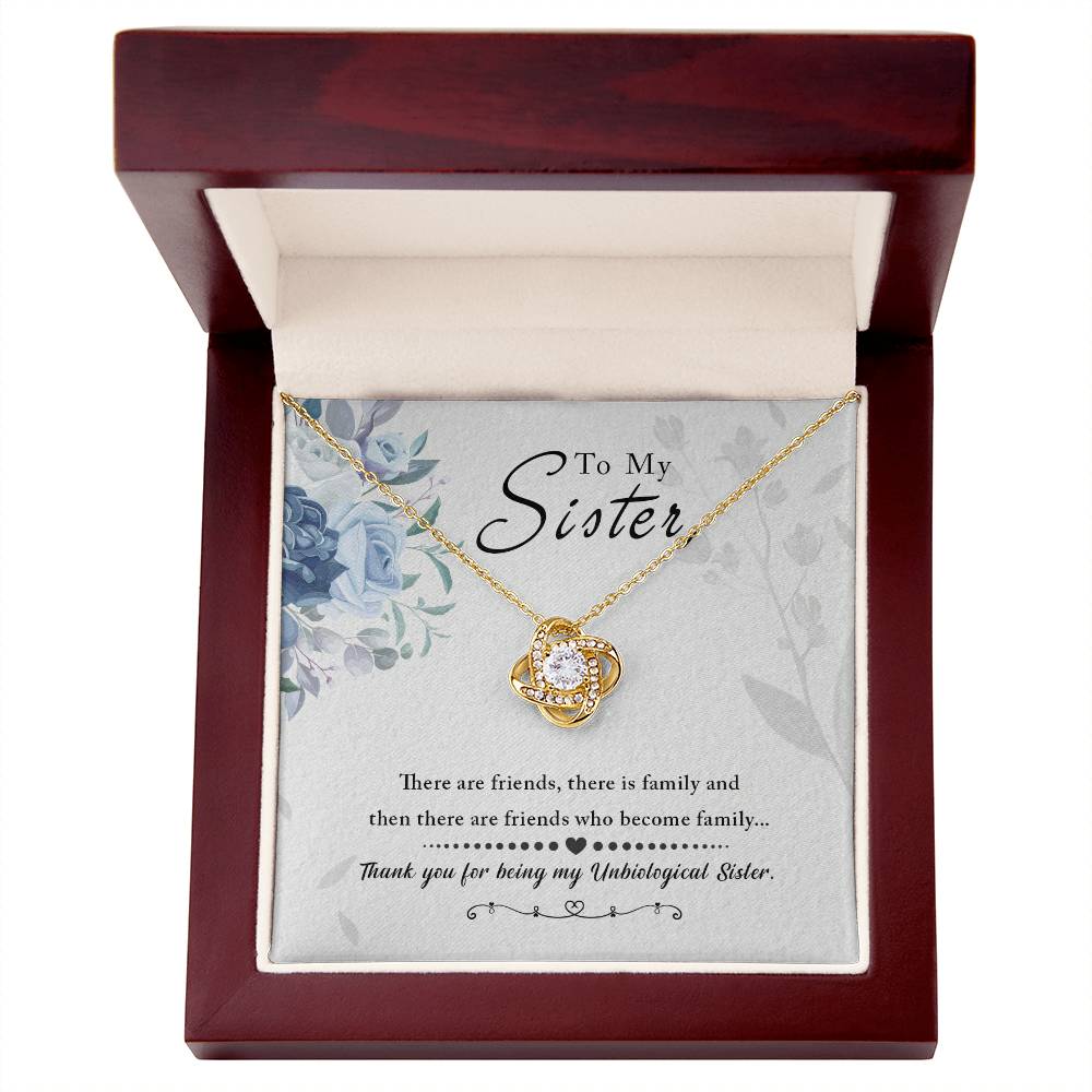 To My Sister, Thank You For Everything - Love knot Necklace-Jewelry-14K White Gold Finish-Standard Box-5-Chic Pop