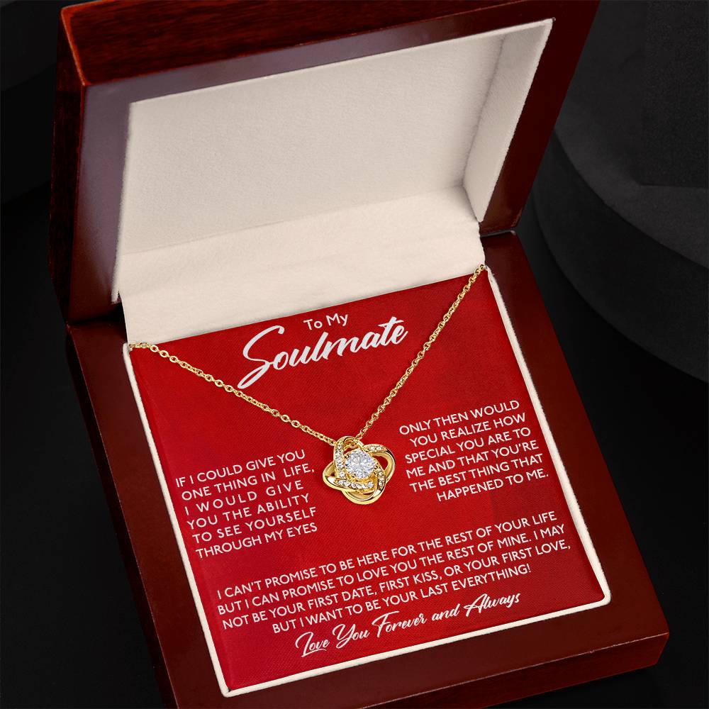 To My Soulmate, You Are Special To Me - Love knot Necklace-Jewelry-18K Yellow Gold Finish-Luxury Box-6-Chic Pop