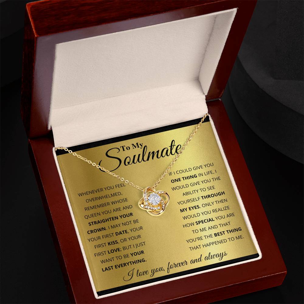 To My Soulmate, You_re The BEst Thing That Happened To Me - Love knot Necklace-Jewelry-18K Yellow Gold Finish-Luxury Box-6-Chic Pop