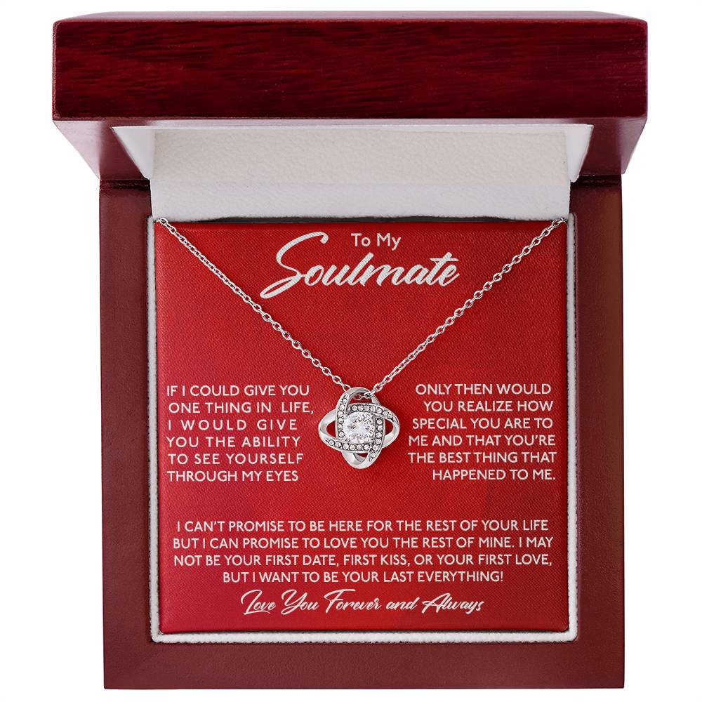 To My Soulmate, You Are Special To Me - Love knot Necklace-Jewelry-14K White Gold Finish-Luxury Box-4-Chic Pop
