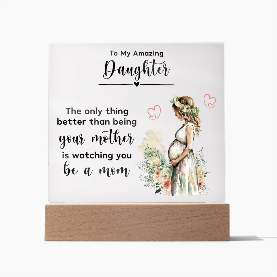 New Mom Gift Acrylic Square Template-Jewelry-Wooden Base-1-Chic Pop