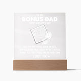 To My Bonus Dad Happy Father_s Day You May not have given me life-Jewelry-Wooden Base-1-Chic Pop